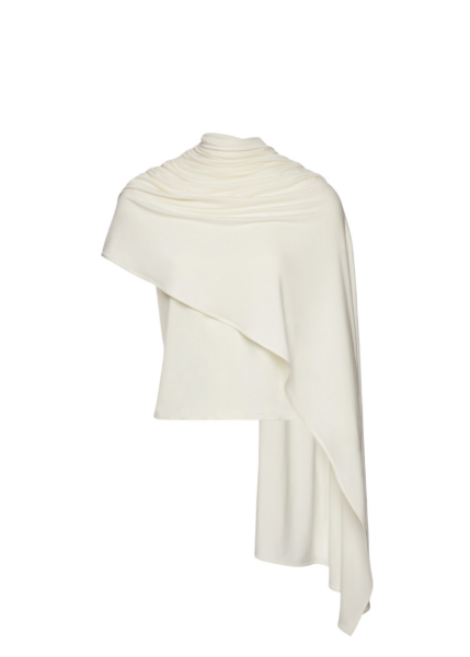 Magda Butrym Fitted t-shirt with scarf in cream
