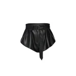 Magda-Butrym-Flared-leather-shorts-in-black-scaled64168_nobg Magda Butrym Flared leather shorts in black