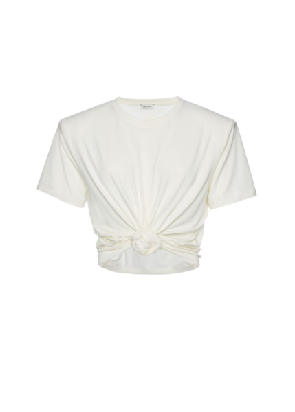 Magda Butrym Knotted t-shirt in cream