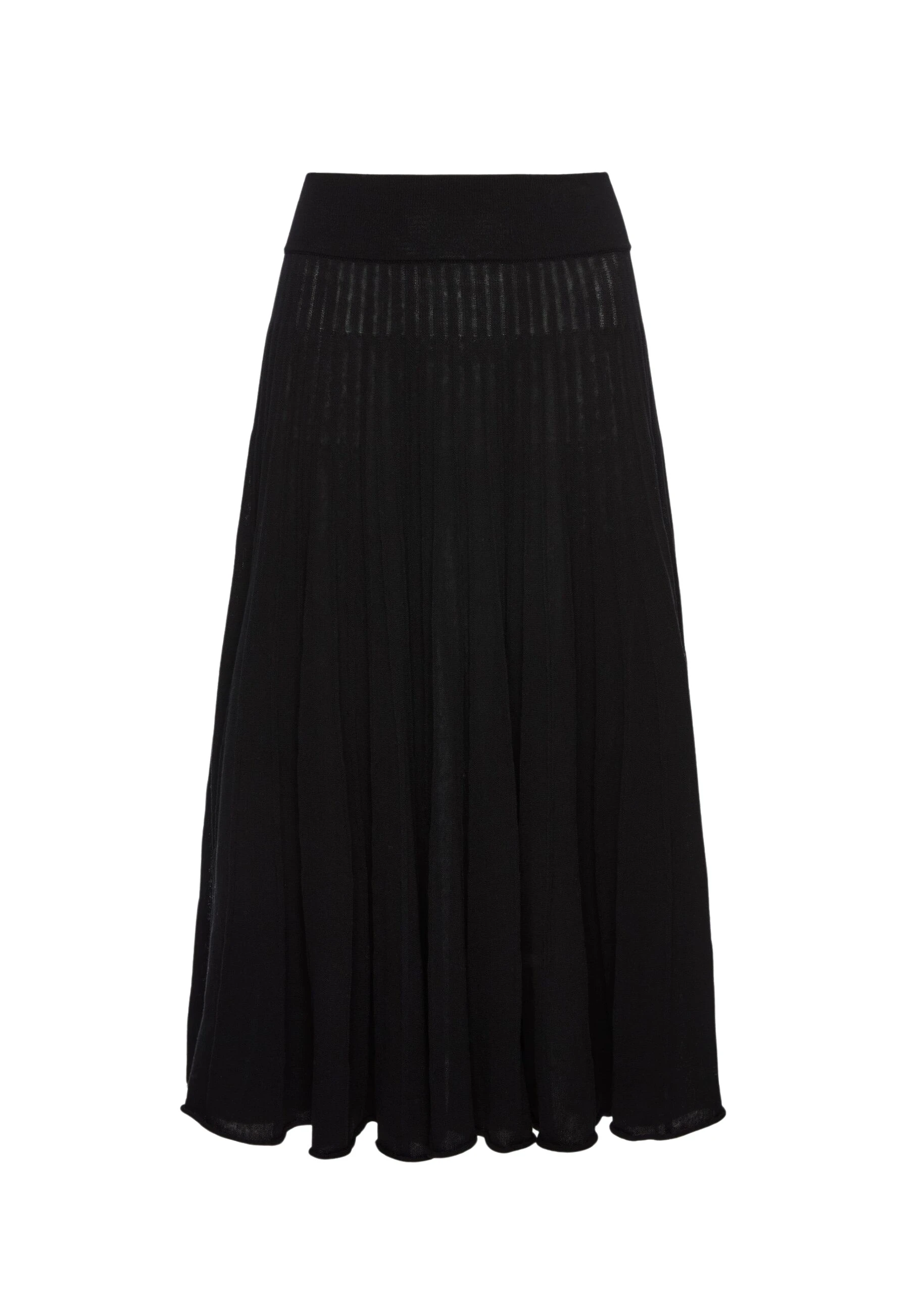 Magda-Butrym-Pleated-knit-skirt-in-black-scaled81025_nobg Magda Butrym Pleated knit skirt in black