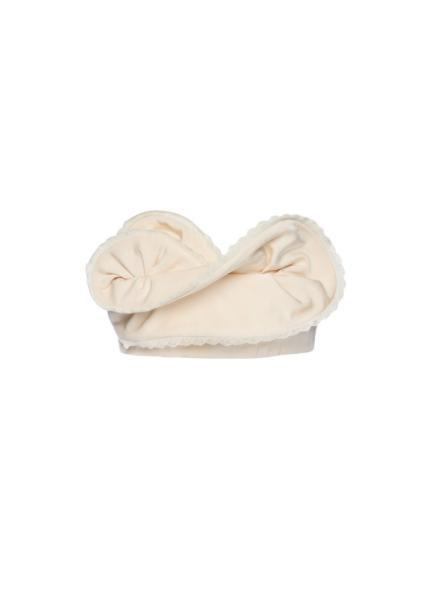 Magda Butrym Ruffled bandeau top in cream