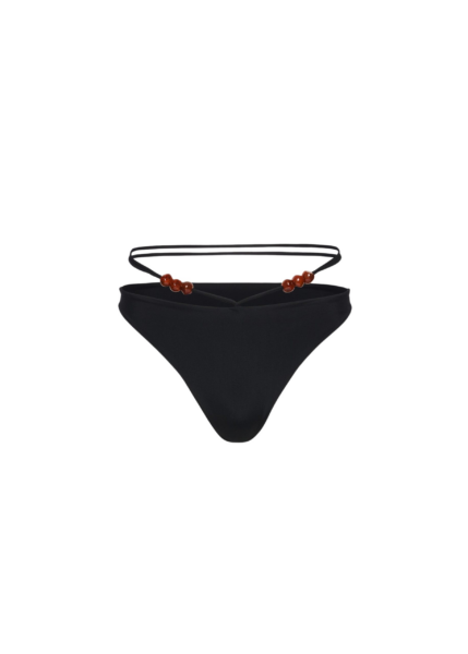 Magda Butrym Strappy swim briefs with beads in black