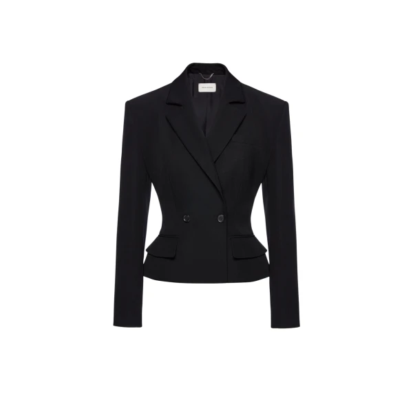 Magda Butrym Tailored wool peplum blazer in black