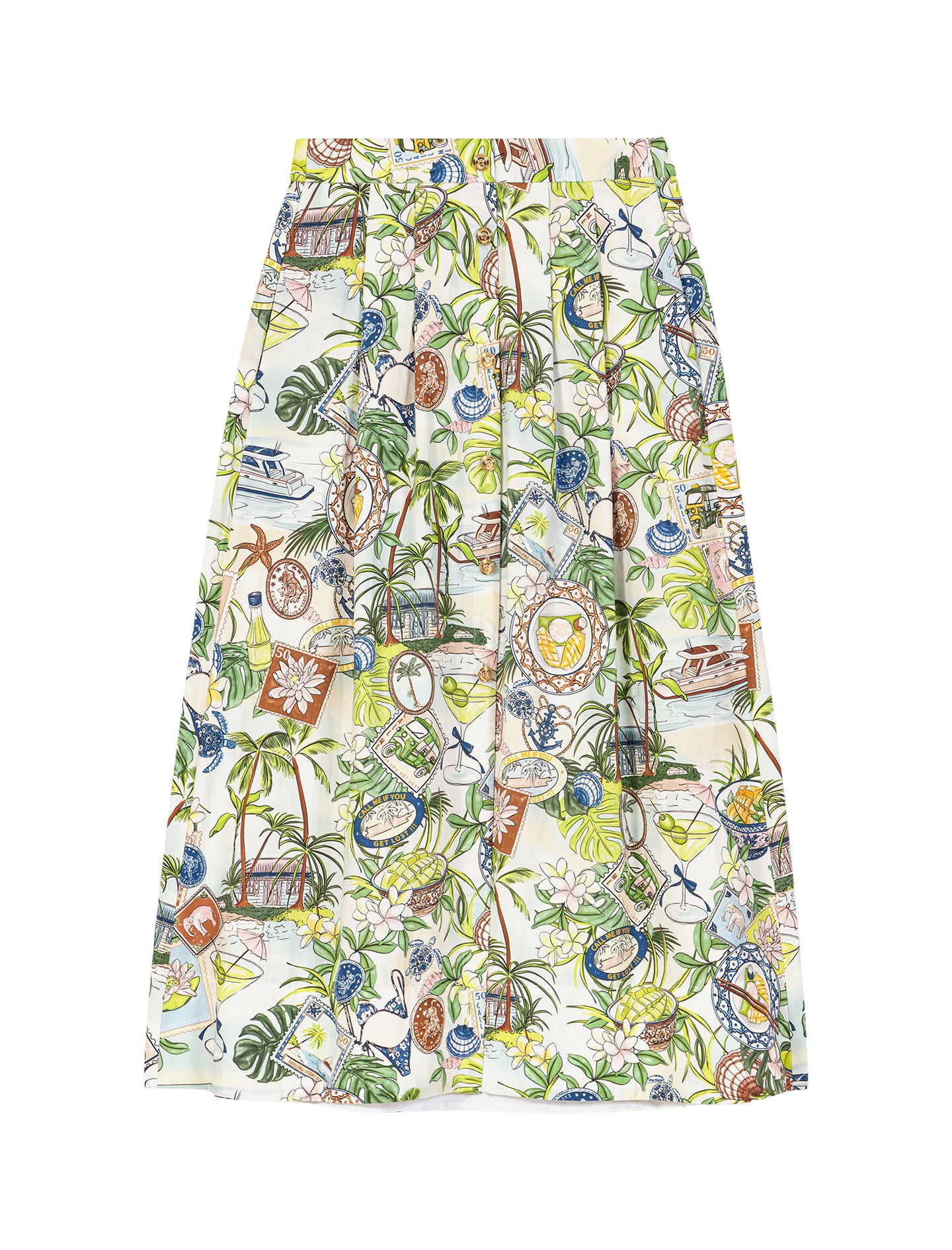 Maje-Printed-Maxi-Skirt-With-Shorts54446_nobg Maje Skirt Parisian Accessible Luxury Clothing at Luxury Shoes