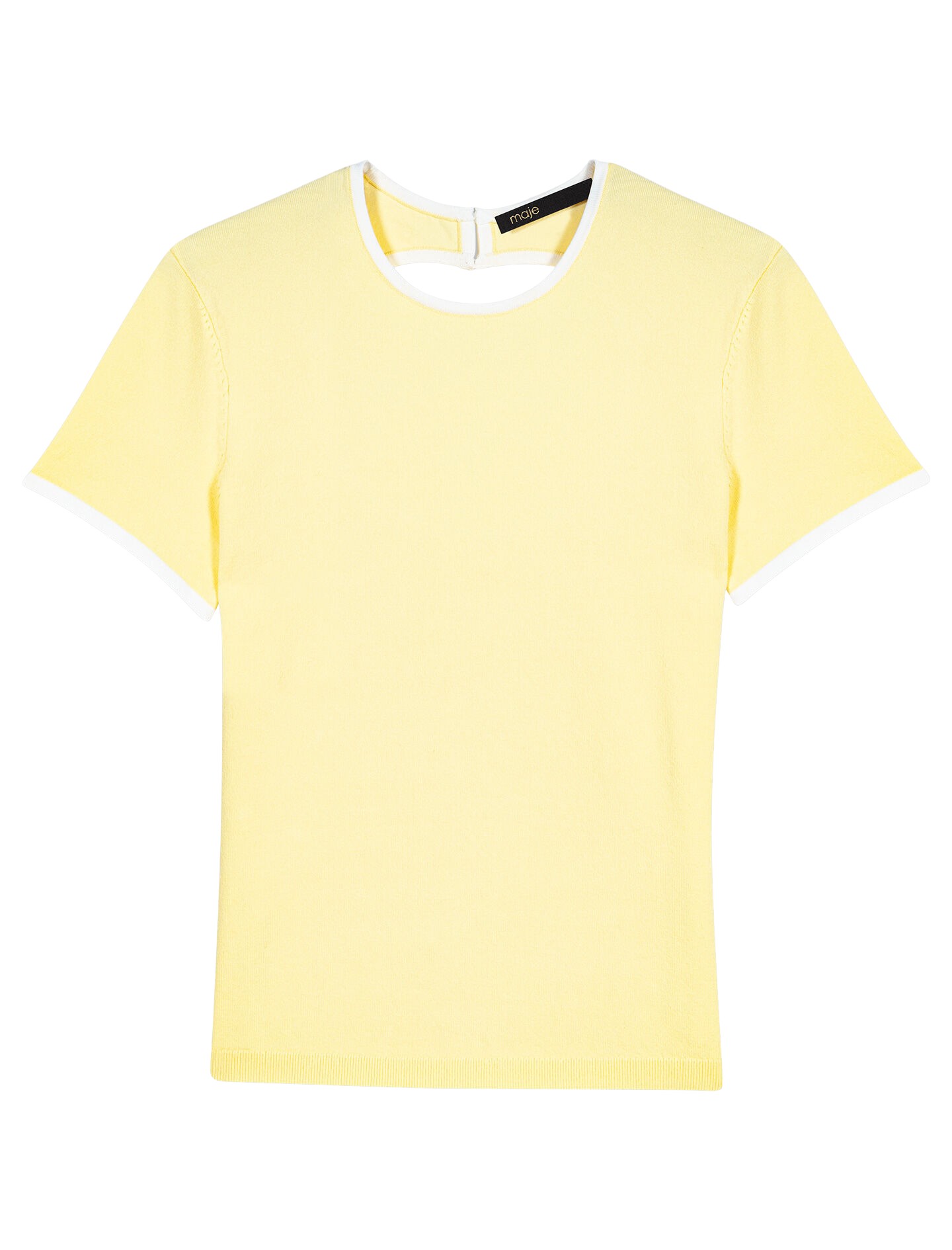 Maje-Round-Back-Cut-Out-Sweater31948_nobg Maje Cardigan Parisian Accessible Luxury Clothing at Luxury Shoes