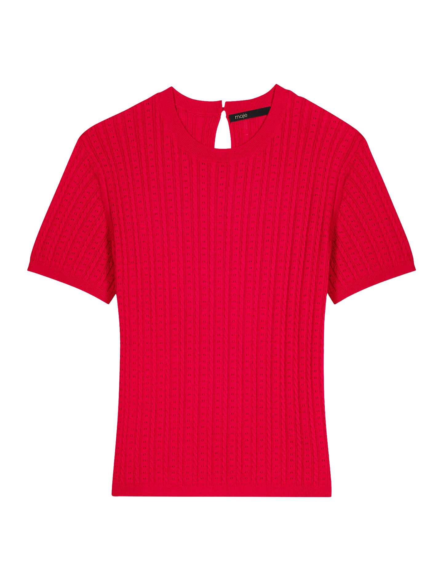 Maje-Round-Neck-Sweater30759_nobg Maje Cardigan Parisian Accessible Luxury Clothing at Luxury Shoes