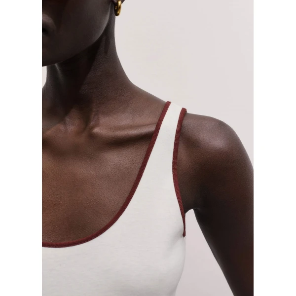 ME+EM Contrast Trim Slim Vest