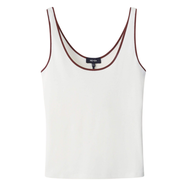 ME+EM Contrast Trim Slim Vest