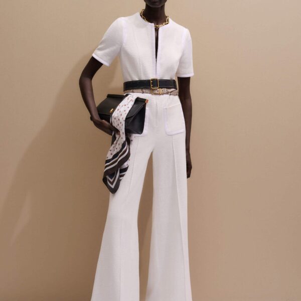 Textured Tweed - Jumpsuit - Intelligent British Fashion at Luxury Shoes 