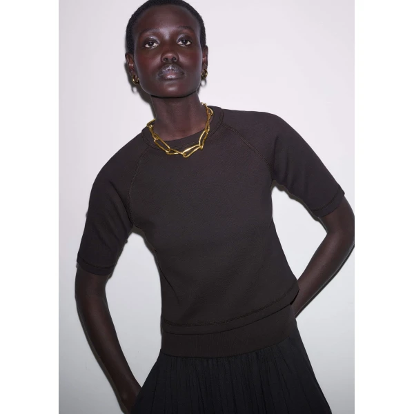 Cotton Rib Jersey - Tops - Intelligent British Fashion at Luxury Shoes 