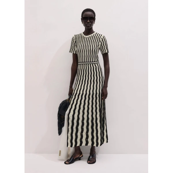 ME+EM Stripe Knit Maxi Dress