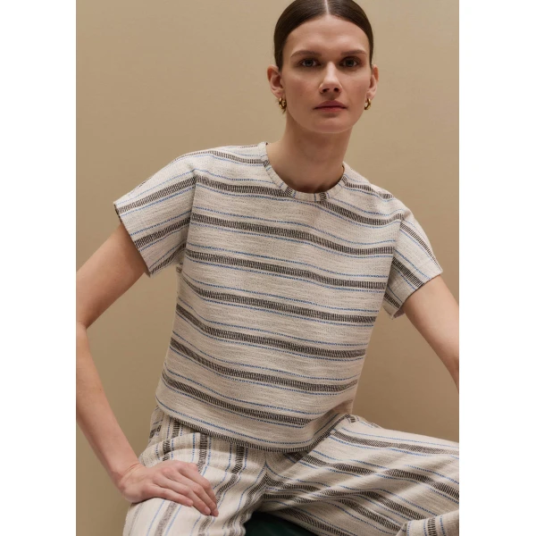Textured Jersey - Tops - Intelligent British Fashion at Luxury Shoes 