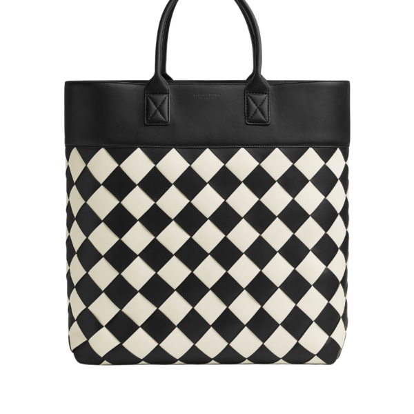 Khaite Maxi Intreccio Tote in Black/mist - Multicolour Totes & Top-Handle Bags - The Lotus Tote Bag - Shop at Luxury Shoes 