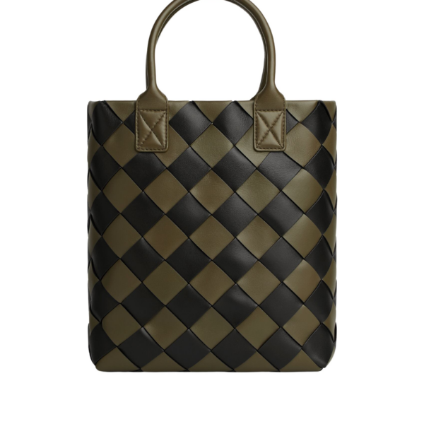 Khaite Maxi Intreccio Tote in Mustard/black - Multicolour Totes & Top-Handle Bags - The Lotus Tote Bag - Shop at Luxury Shoes 