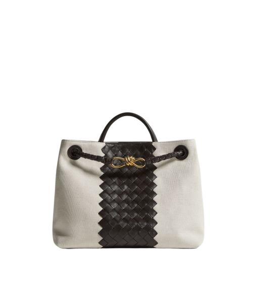 Khaite Women's Andiamo in Natural/espresso - Multicolour Totes & Top-Handle Bags - The Lotus Tote Bag - Shop at Luxury Shoes 