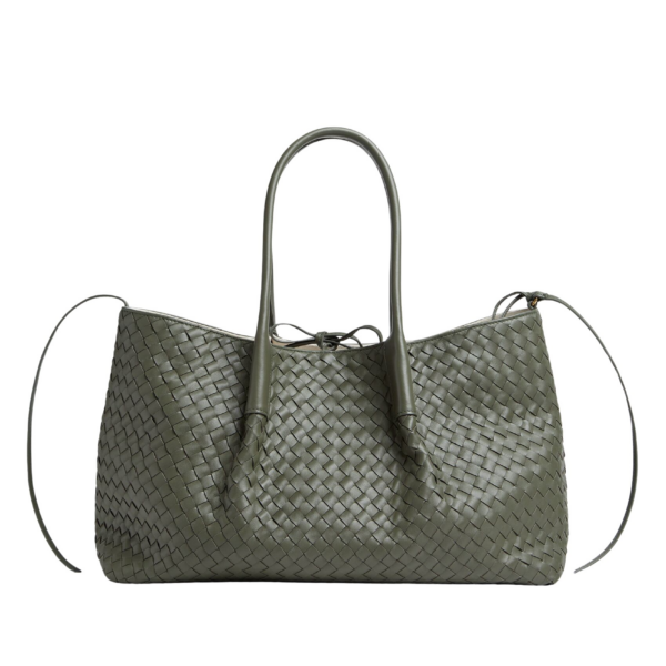Khaite Women's Large Pinacoteca in Pickle/sea salt - Multicolour Totes & Top-Handle Bags - The Lotus Tote Bag - Shop at Luxury Shoes 