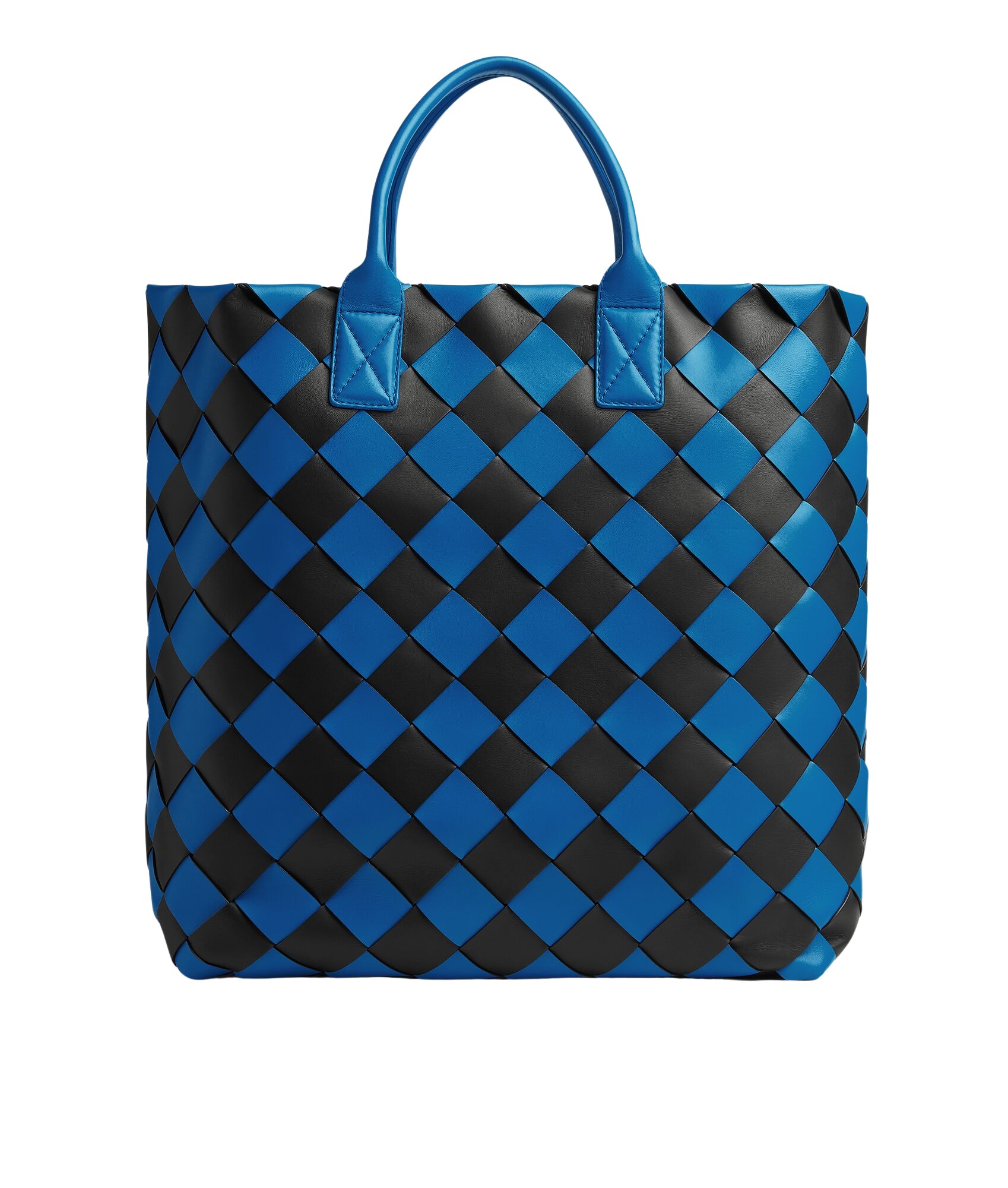 Multicolour-Womens-Maxi-Intreccio-Tote-in-Signal-blueblack-coveti-316178_nobg Khaite Women's Maxi Intreccio Tote in Signal blue/black - Multicolour Totes & Top-Handle Bags - The Lotus Tote Bag - Shop at Luxury Shoes