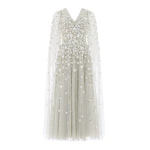 Needle & Thread Camellia Ditsy Cape Sleeve Ankle Gown - Clothing - British Luxury Evening Wear at Luxury Shoes Needle & Thread Camellia Ditsy Cape Sleeve Ankle Gown - Clothing - British Luxury Evening Wear at Luxury Shoes