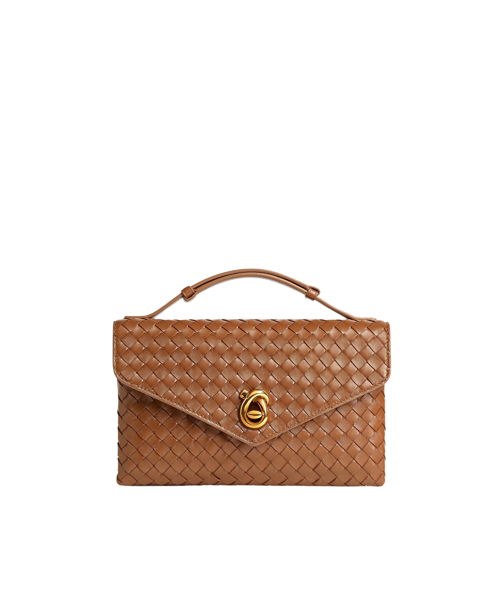 Orange-Womens-Knot-Lock-in-Amber-coveti44981_nobg Khaite Women's Knot Lock in Amber - Orange Clutch Bags - The Lotus Tote Bag - Shop at Luxury Shoes