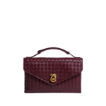 Red-Womens-Knot-Lock-in-Barolo-coveti50035_nobg Khaite Women's Knot Lock in Barolo - Red Clutch Bags - The Lotus Tote Bag - Shop at Luxury Shoes