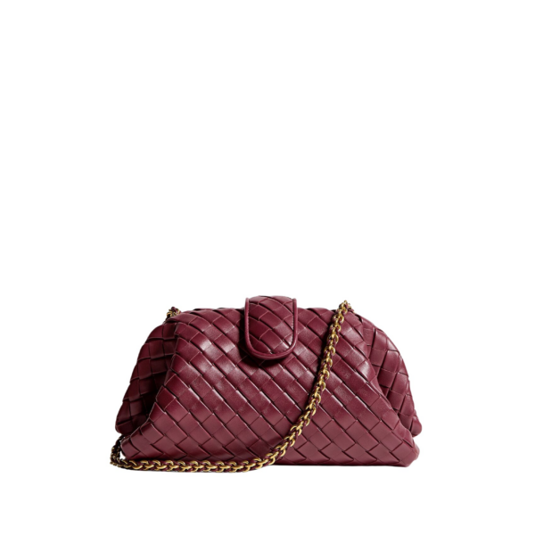 Khaite Women's Lauren 1980 in Barolo - Red Shoulder & Crossbody Bags - The Lotus Tote Bag - Shop at Luxury Shoes 