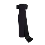 Safiyaa Giorgia Long Dress In Black -  - Demi-Couture Evening Wear at Luxury Shoes 