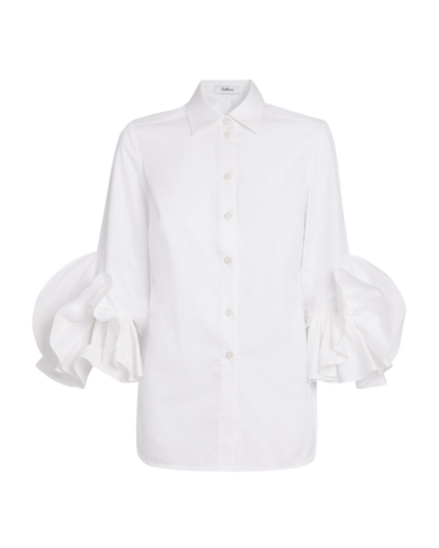 Safiyaa Joanne Shirt In Ivory -  - Demi-Couture Evening Wear at Luxury Shoes 