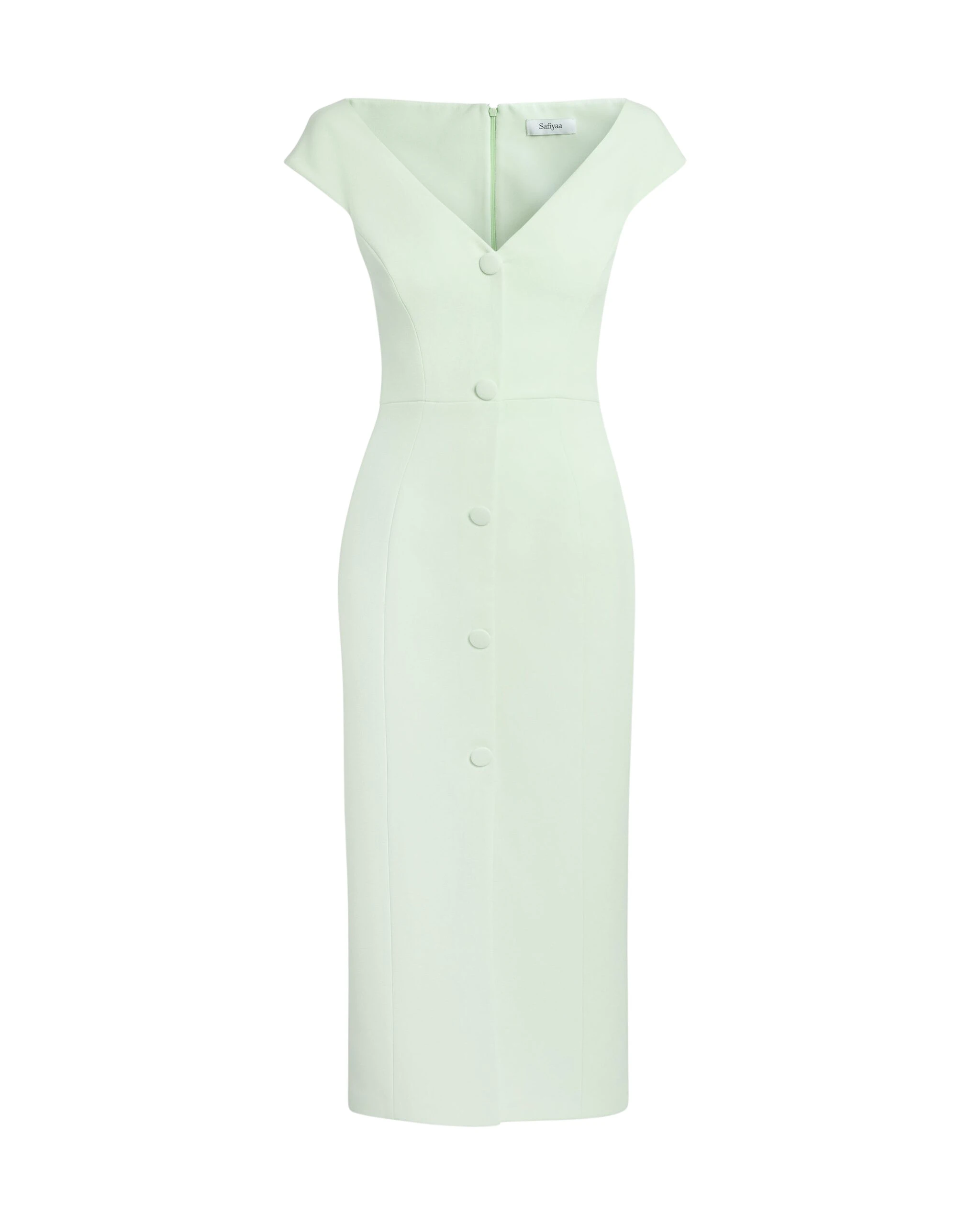 Safiyaa-Klea-Midi-Dress-In-Sea-Glass-Coveti-scaled25602_nobg Safiyaa Klea Midi Dress In Sea Glass - - Demi-Couture Evening Wear at Luxury Shoes