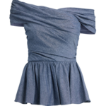 Safiyaa Melanie Top In Blue Blend -  - Demi-Couture Evening Wear at Luxury Shoes 