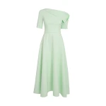 Safiyaa Melinda Midi Dress In Sea Glass -  - Demi-Couture Evening Wear at Luxury Shoes 
