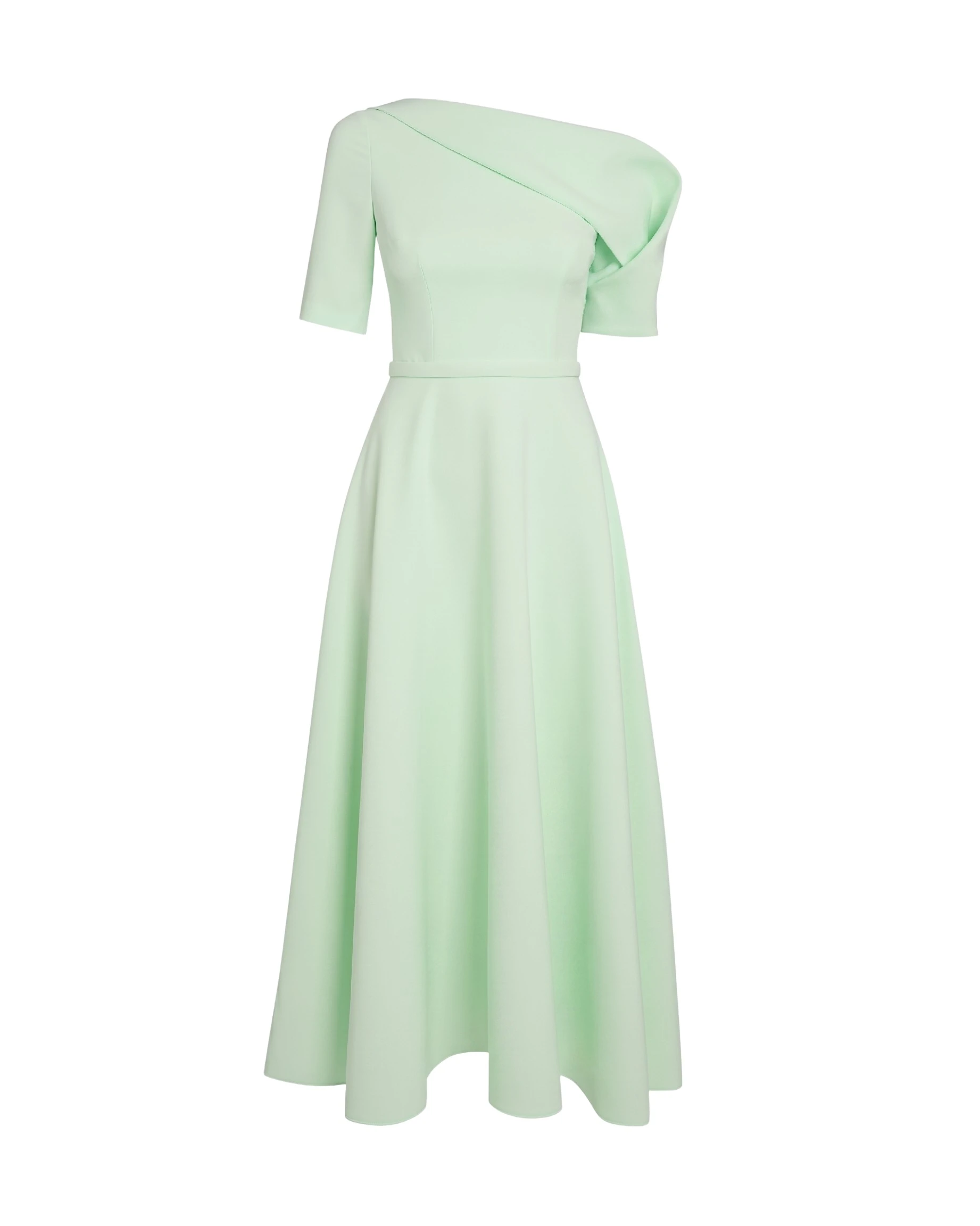 Safiyaa-Melinda-Midi-Dress-In-Sea-Glass-Coveti42251_nobg Safiyaa Melinda Midi Dress In Sea Glass - - Demi-Couture Evening Wear at Luxury Shoes