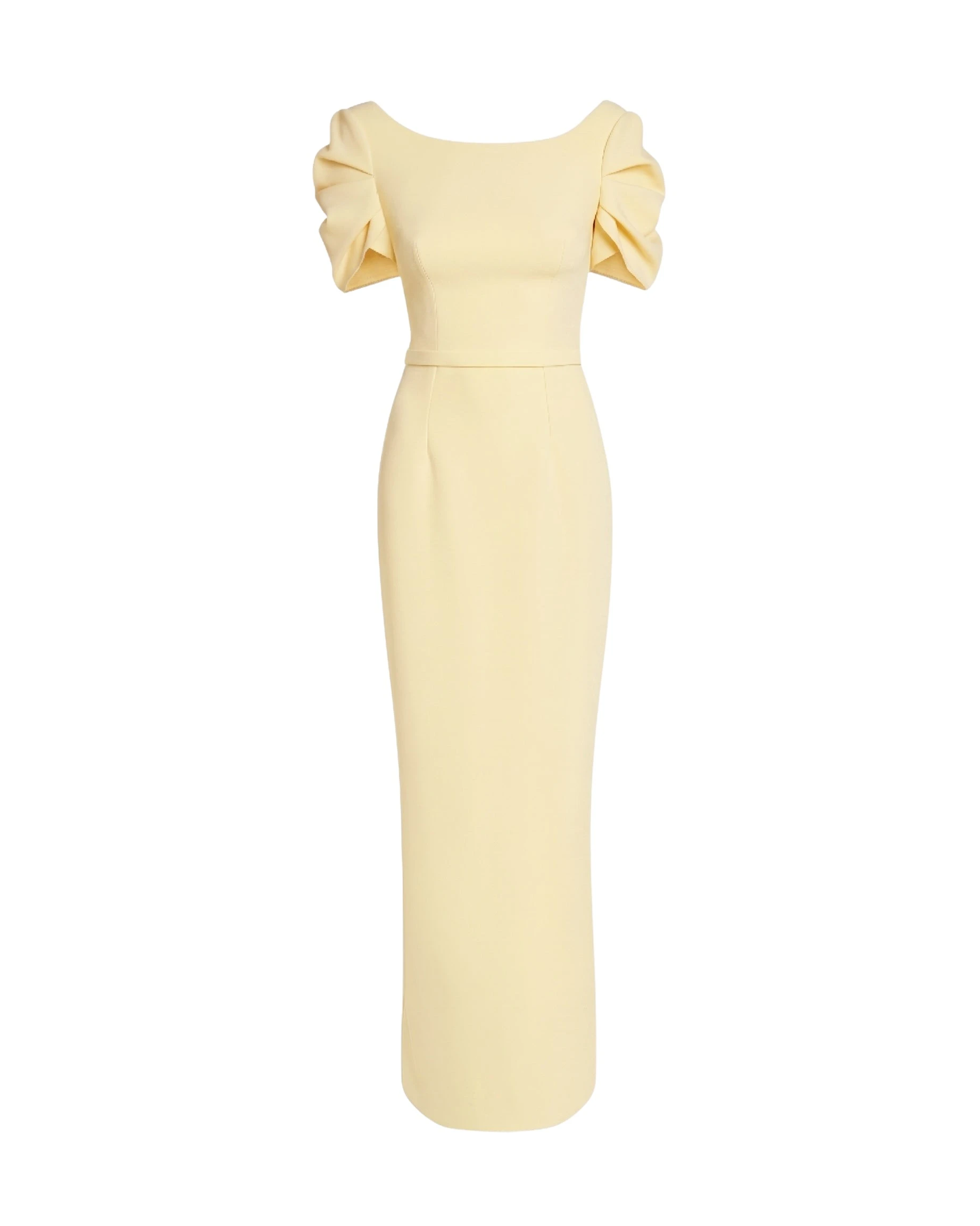 Safiyaa-Vanna-Long-Dress-In-Pale-Yellow-Coveti19801_nobg Safiyaa Vanna Long Dress In Pale Yellow - - Demi-Couture Evening Wear at Luxury Shoes