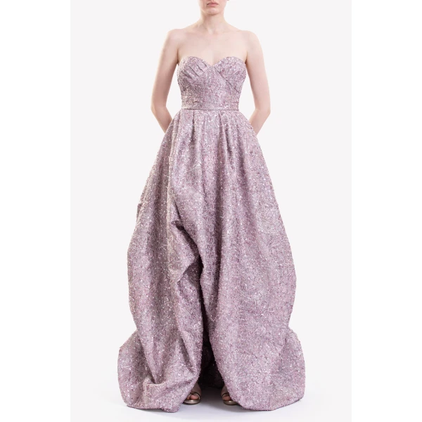 Brocade High-Low Dress - Image 5
