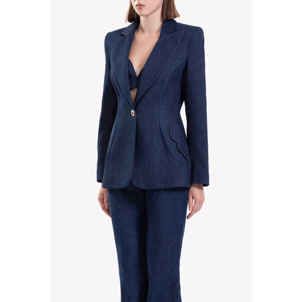 Denim Tailored Jacket - Image 6
