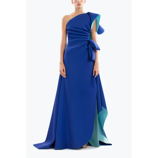 Double Faced Scuba Long Dress - Image 5