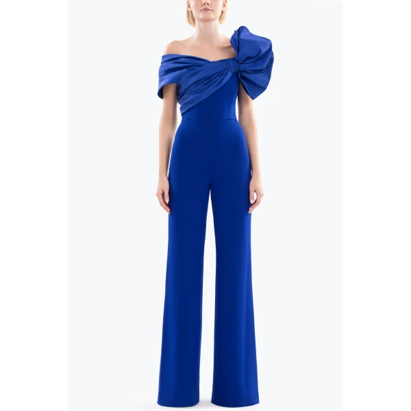 Draped Bow Jumpsuit - Image 5