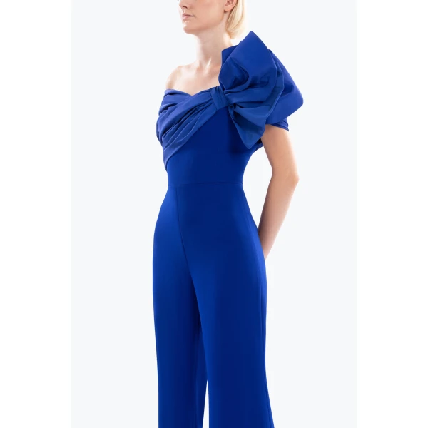 Draped Bow Jumpsuit - Image 6