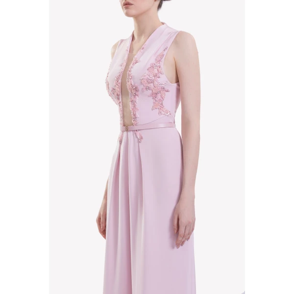 Embellished Crepe Jumpsuit - Image 6