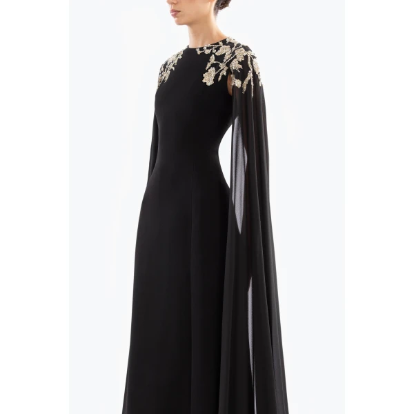 Embellished Crepe Kaftan - Image 6