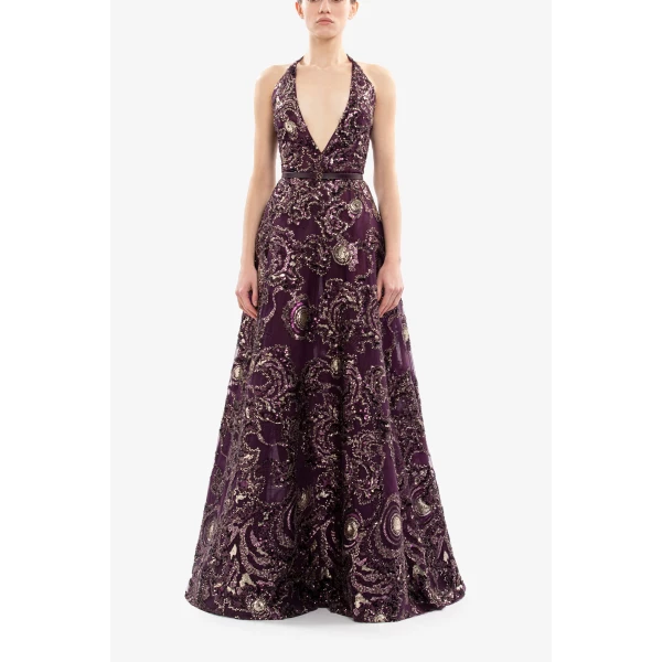 Embroidered Long Dress - Image 5