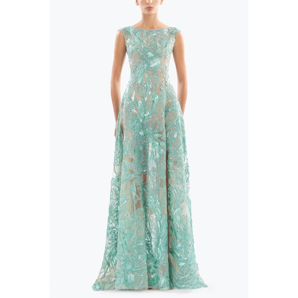 Embroidered Long Dress - Image 5