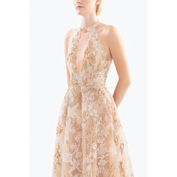 Embroidered Long Dress - Image 6