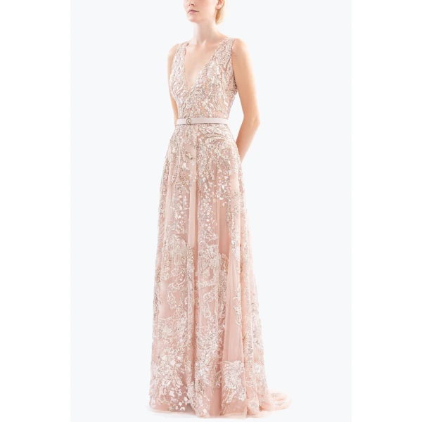 Embroidered Long Dress - Image 6