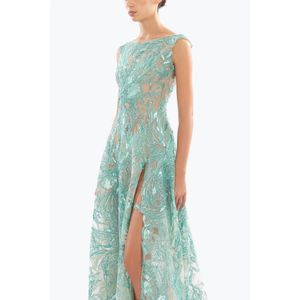 Embroidered Long Dress - Image 6