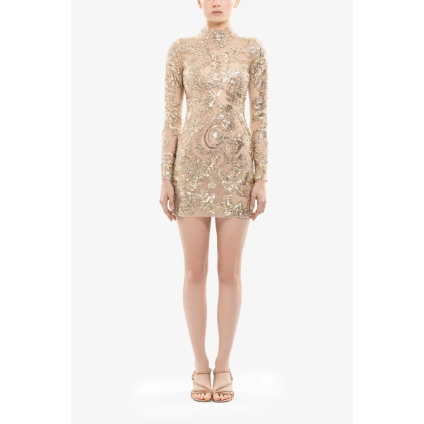 Embroidered Mini Dress - Image 5