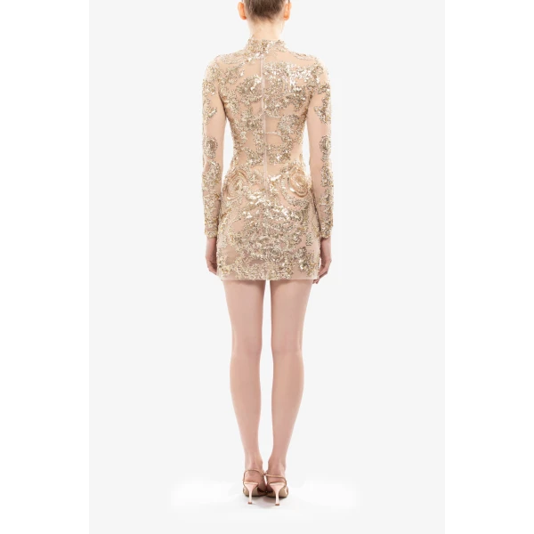 Embroidered Mini Dress - Image 6