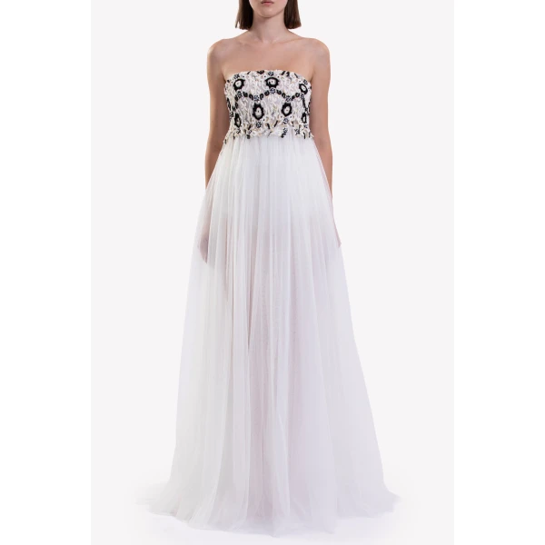 Embroidered Tulle Dress - Image 5
