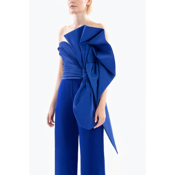 Jumpsuit With Voluminous Taffeta Bow - Image 6