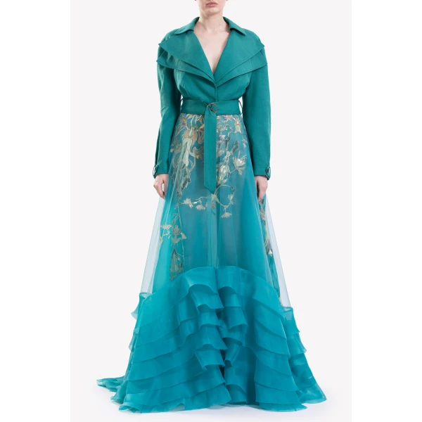 Linen Jacket And Ruffled Dress - Image 5