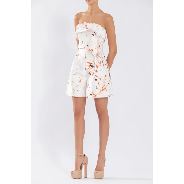 Mikado Strapless Top With Print - Image 5